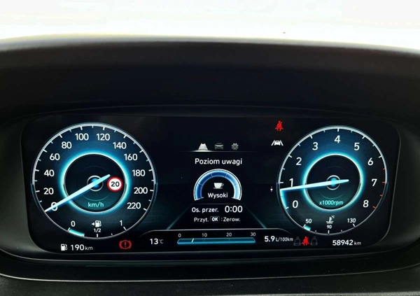 Hyundai i20 cena 59900 przebieg: 58945, rok produkcji 2020 z Ciechanowiec małe 596